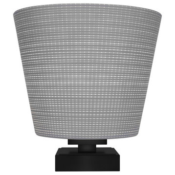 Luna 1-Light Table Lamp, Matte Black/Gray Matrix