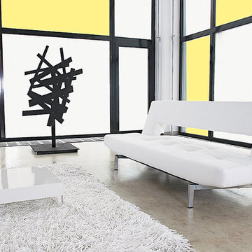 Wing White Leather Textile Sofa Bed by Innovation USA - $1200.00