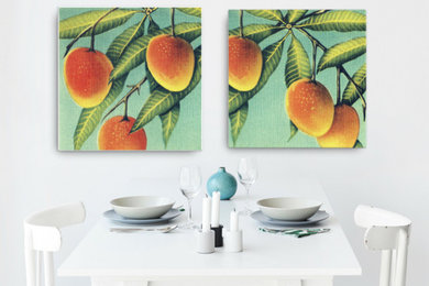 Inspiration for a beach style dining room in Other.