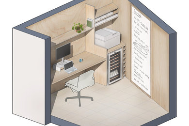 Home office - contemporary home office idea in London