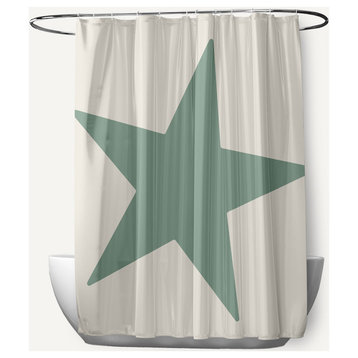 Big Star Sage 70" w x 73" h Shower Curtain