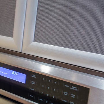 Stainless and Glass doors above wall oven