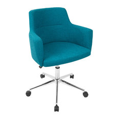 LumiSource Andrew Adjustable Office Chair, Citrus Green, Teal