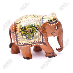 TANGERINE CALM WOODEN ELEPHANT - Decorative Objects And Figurines