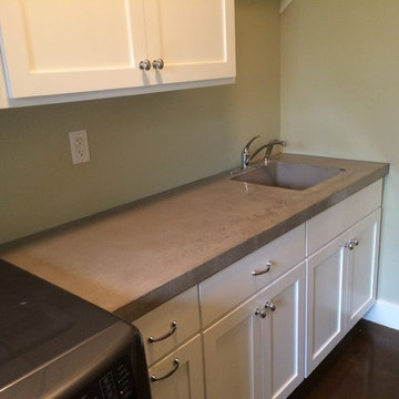 Freeman Home Custom concrete laundry room counter top & sink