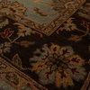 6'1''x8'8'' Hand Knotted New Zealand Wool Agra Oriental Area Rug Aqua, Brown