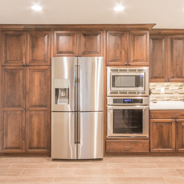 Open Floor Plan Transistional Cherry Kitchen