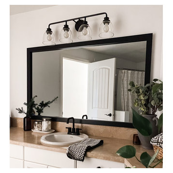 Meade Black Framed Mirror, 36"x48"