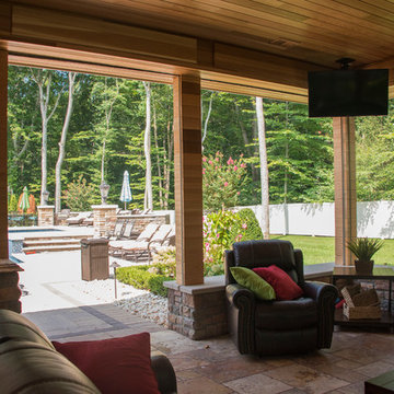 Outdoor Living Space with Motorized Screens
