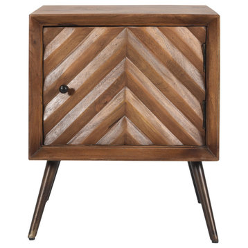 Darlington Mid-Century Modern Handcrafted Mango Wood Cabinet