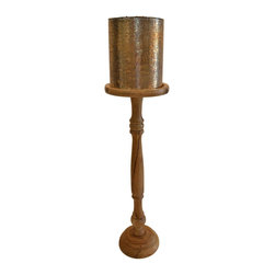Brunei W-659 Mango Gold 10" x 45" Candle Holder III - Candleholders