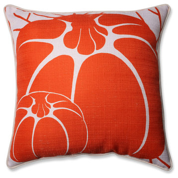 Two Pumpkins Beige Corded Throw Pillow