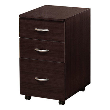 Marlow File Cabinet With 3 Drawers, Espresso