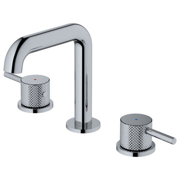 Karran 2-Handle 3-Hole Widespread Faucet With Pop-up Drain, Chrome