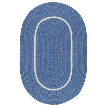 Colonial Mills Silhouette SL05 Blue Ice Kids/Teen Area Rug, Oval 12'x15'