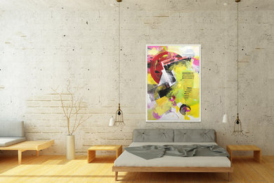 Trendy bedroom photo in New York