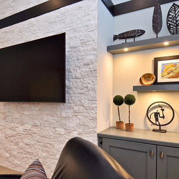 Title: Contemporary Kitchen & Custom Stone Feature Wall