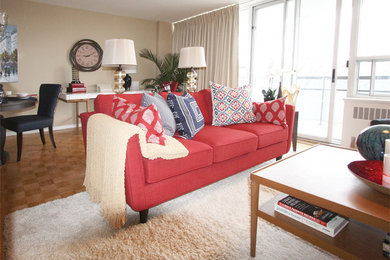 Living room - contemporary living room idea in Toronto
