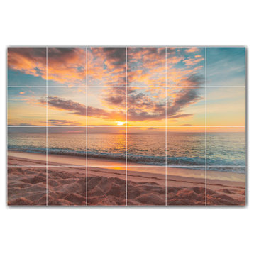 Sunset Ceramic Tile Wall Mural HZ500983-64S. 25.5" x 17"