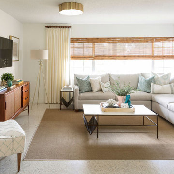 Classic + Transitional + Retro Living Room