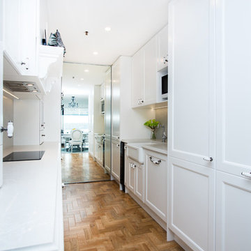 Galley Kitchen in French Provincial Style