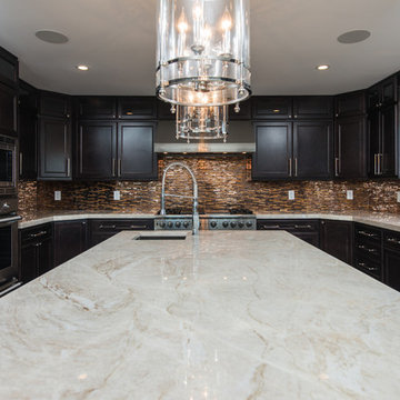 Taj Mahal Quartzite in a Contemporary Kitchen