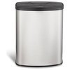 Nine Stars Trash Can With Motion Sensor Lid, Stainless Steel, 2.1-Gallon