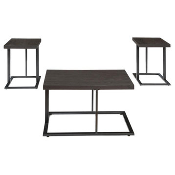 Airdon Table Set, Coffee Table and 2 End Tables, Bronze