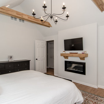 Naperville 2nd Story Addition Master Bedroom with Fireplace