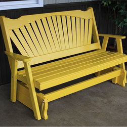 Pine Fanback Glider - Outdoor Gliders