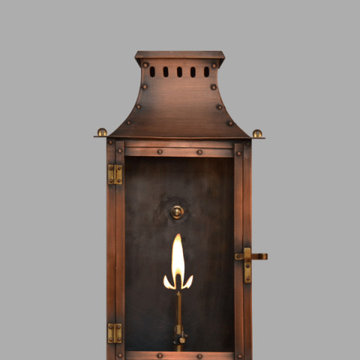 Yorktown Gas Copper Lantern