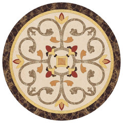 Fancy Milano North Star Medallion, 36 Round - Traditional - Floor