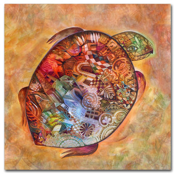 Oxana Ziaka 'Turtle' Canvas Art, 24" x 24"