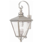 Livex Lighting - Livex Lighting 2036-91 Cambridge - Four Light Outdoor Wall Lantern - This stylish antique brass outdoor wall lantern isCambridge Four Light Brushed Nickel Clear *UL Approved: YES Energy Star Qualified: n/a ADA Certified: n/a  *Number of Lights: Lamp: 4-*Wattage:60w Candelabra Base bulb(s) *Bulb Included:No *Bulb Type:Candelabra Base *Finish Type:Brushed Nickel