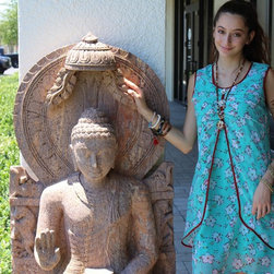 Antique Architecture Hacienda Style Interior - Garden Statues And Yard Art