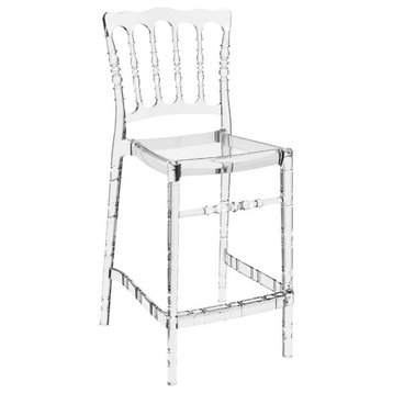 Opera Polycarbonate Counter Stool Transparent Clear