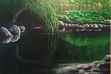 Still Waters Run Deep - Original Landscape Painting by KJ Burk