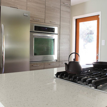 Compact & Vivid Contemporary Kitchen in Pasadena