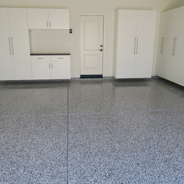 White Cabinets with Smoke Floor