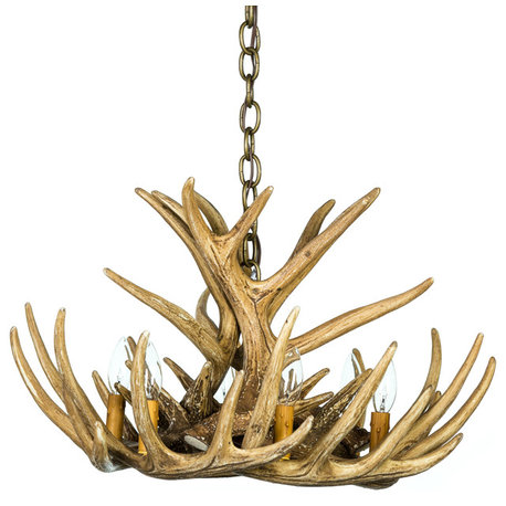 Whitetail Deer 9 Antler Cascade Chandelier