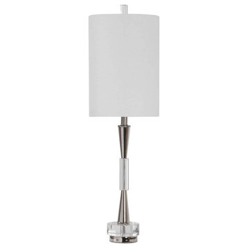 Uttermost Azaria 1 Light 33" Tall Polished Nickel Buffet Lamp