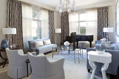 Living room - transitional living room idea in Houston