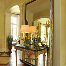 Mirrors Behind  Nightstand