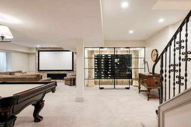 Inspiration for a timeless wine cellar remodel in Denver