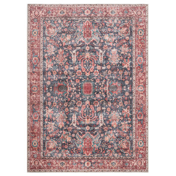 Vera Collection Multi 7'6" x 10' Rectangle Residential Indoor Area Rug