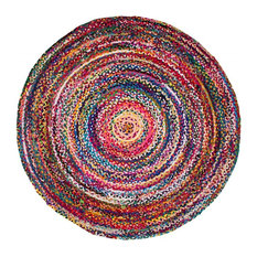 Machine Washable Braided Rugs Houzz Nuloom Tammara Area Rug Multi Round 8 Rugs