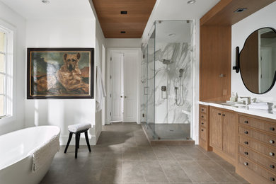Example of a trendy bathroom design in Atlanta