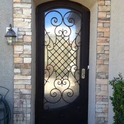 Saxon - Iron & Glass Entry Door - Front Doors