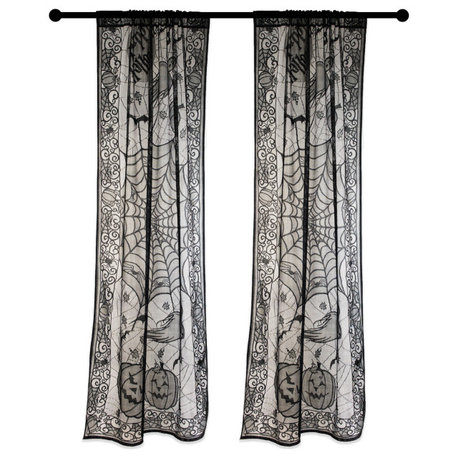 DII Happy Halloween Lace Window Panel