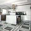 Twenties Black Ceramic Floor and Wall Tile